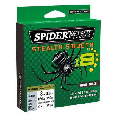 SpiderWire 8 Braid - Moss Green 150mt